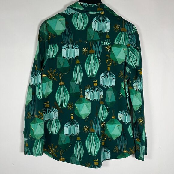 Soma Embraceable Pajamas Large Christmas Ornaments Holiday Winter Green Gold - Picture 5 of 15